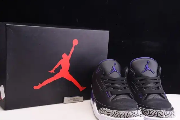 Rep TB Jordan CT8532-050 3 Air Purple Retro Black Court 0612